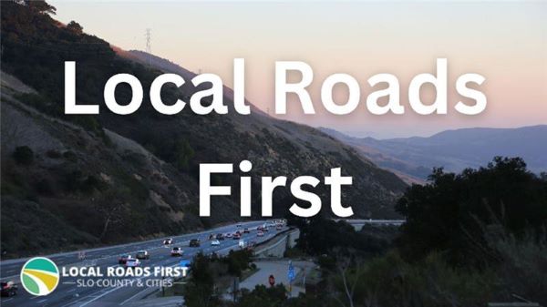 Local Roads First title with Cuesta Grade background