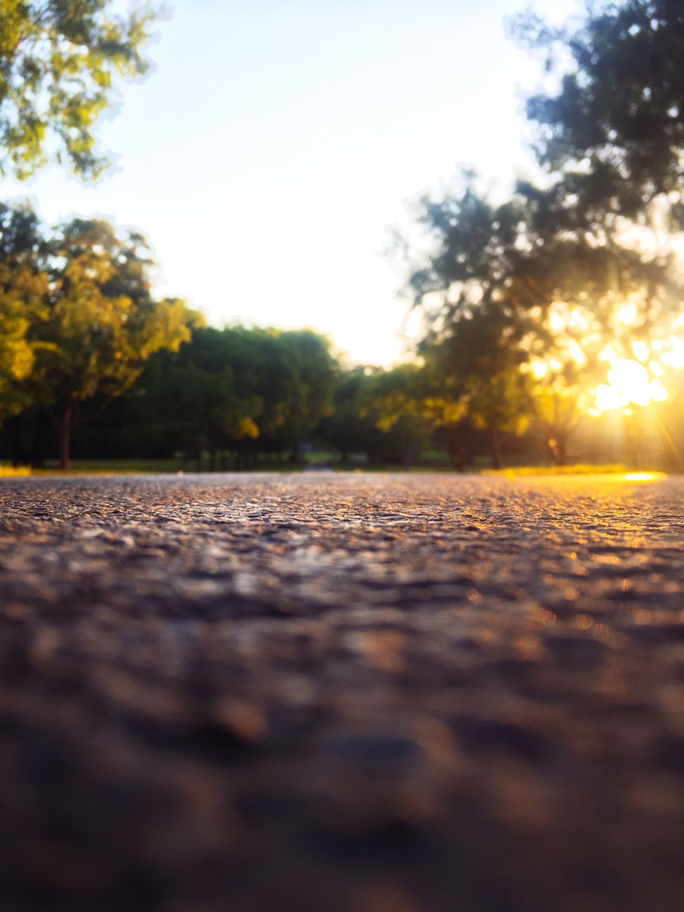 close up shot of a grey concrete road